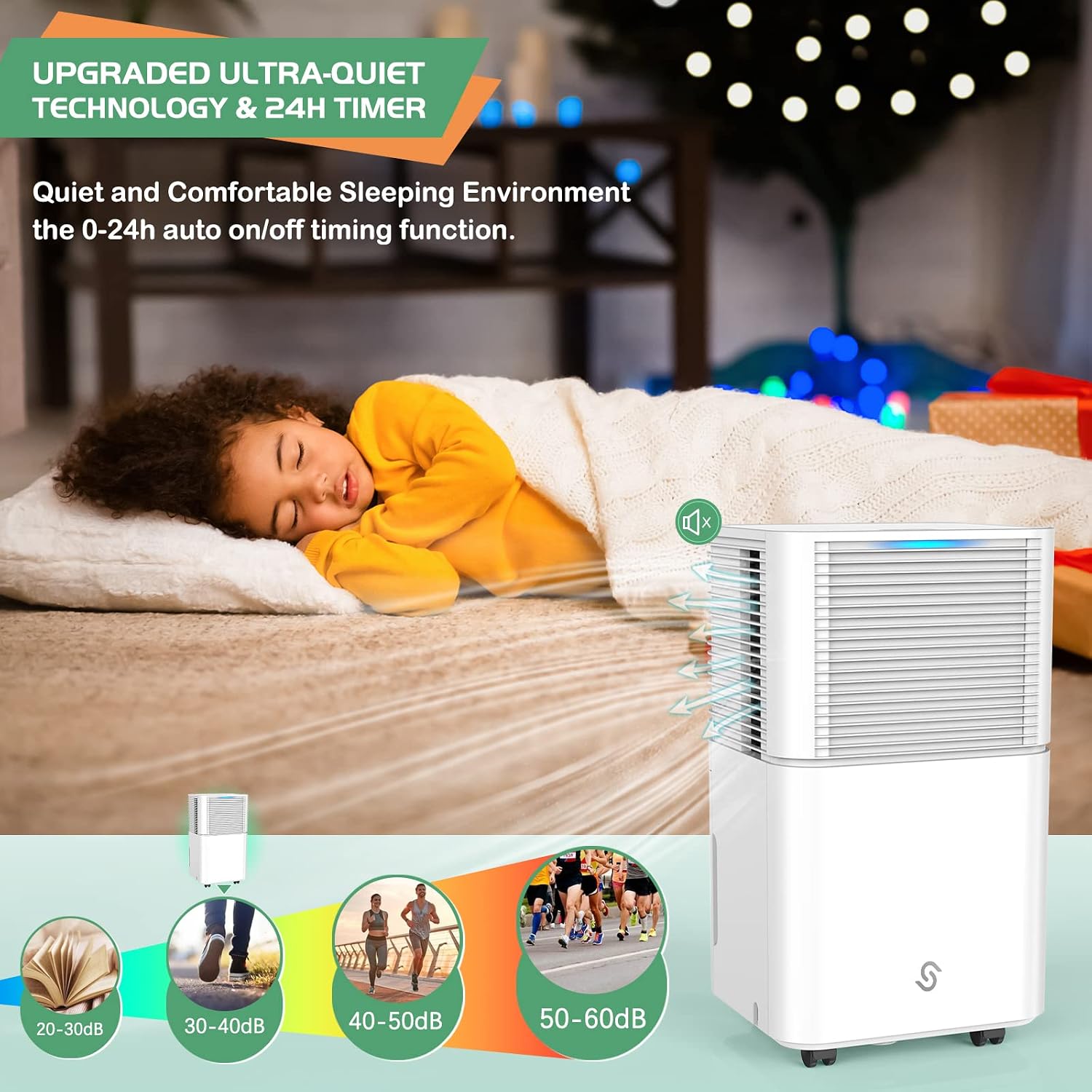 1500 Sq. Ft Dehumidifiers for Home and Basements,22 Pints Dehumidifiers for Large Room with Auto or Manual