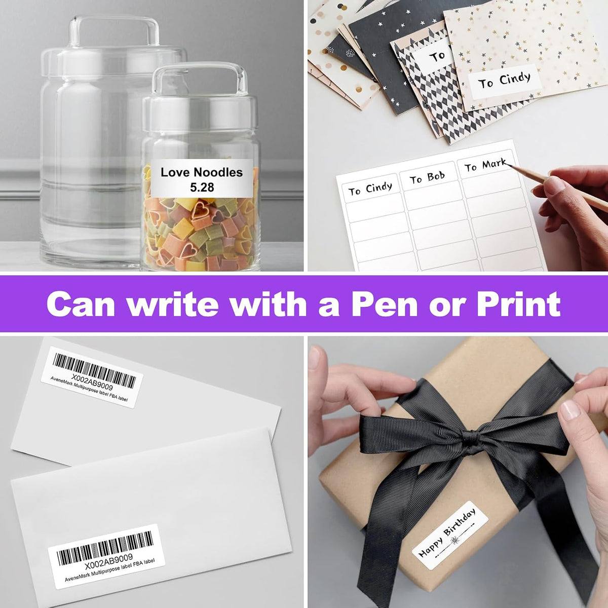 500 Sheets 15000 Address Labels, AveneMark 30-UP 1" x 2-5/8" Shipping Sticker Papers for Laser and Inkjet Printers