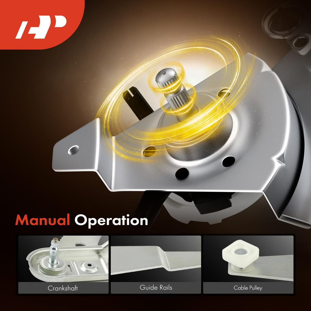 A-Premium Manual Window Regulator Front Driver Side Compatible with Ford