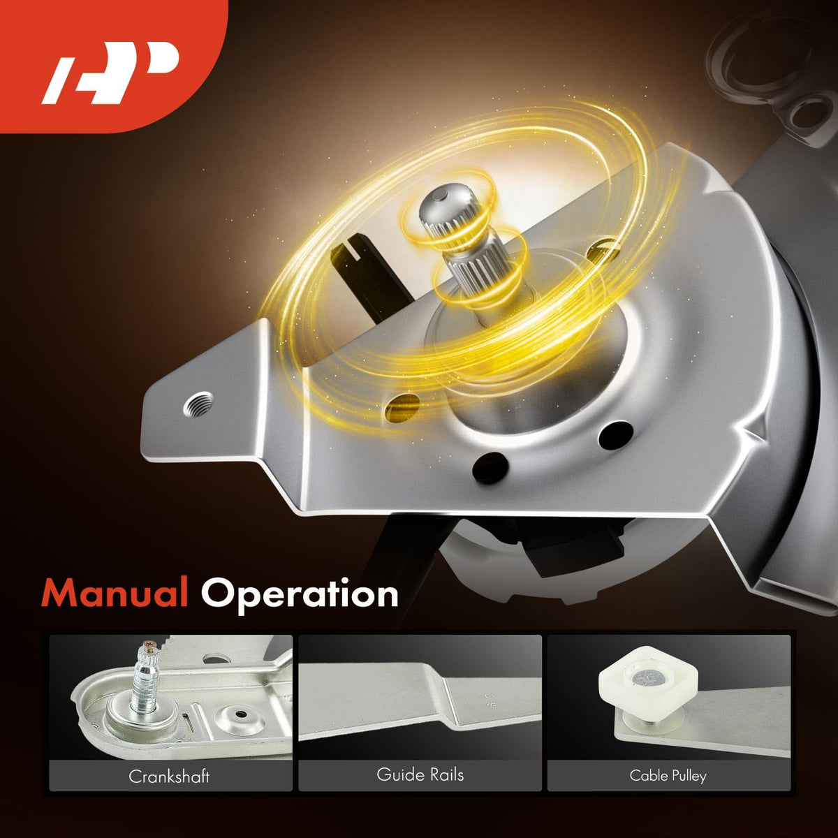 A-Premium Manual Window Regulator Front Driver Side Compatible with Ford