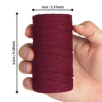 Red Natural Cotton Twine, 328ft 2MM for Crafts & Wrapping