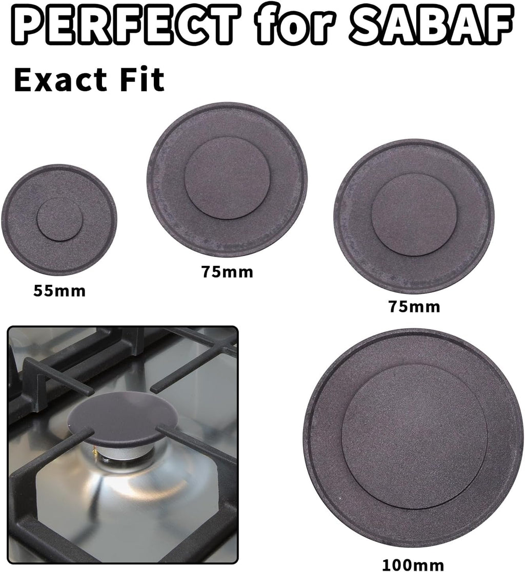 Gas Stove Burner Caps Set- 4PCS Burner Covers for Gas Stove, Matte