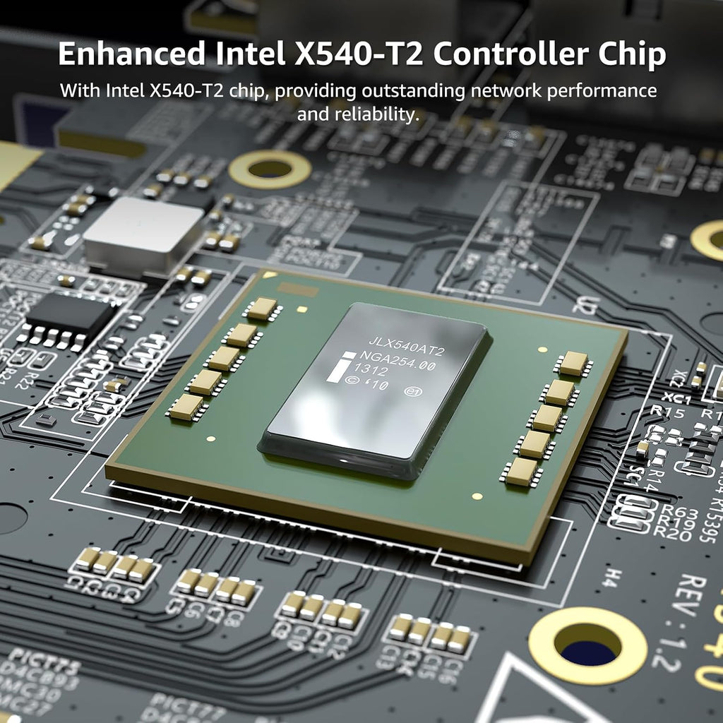 VIMIN 10G PCI-E Network Card with 10Gbps Dual RJ45 Ports