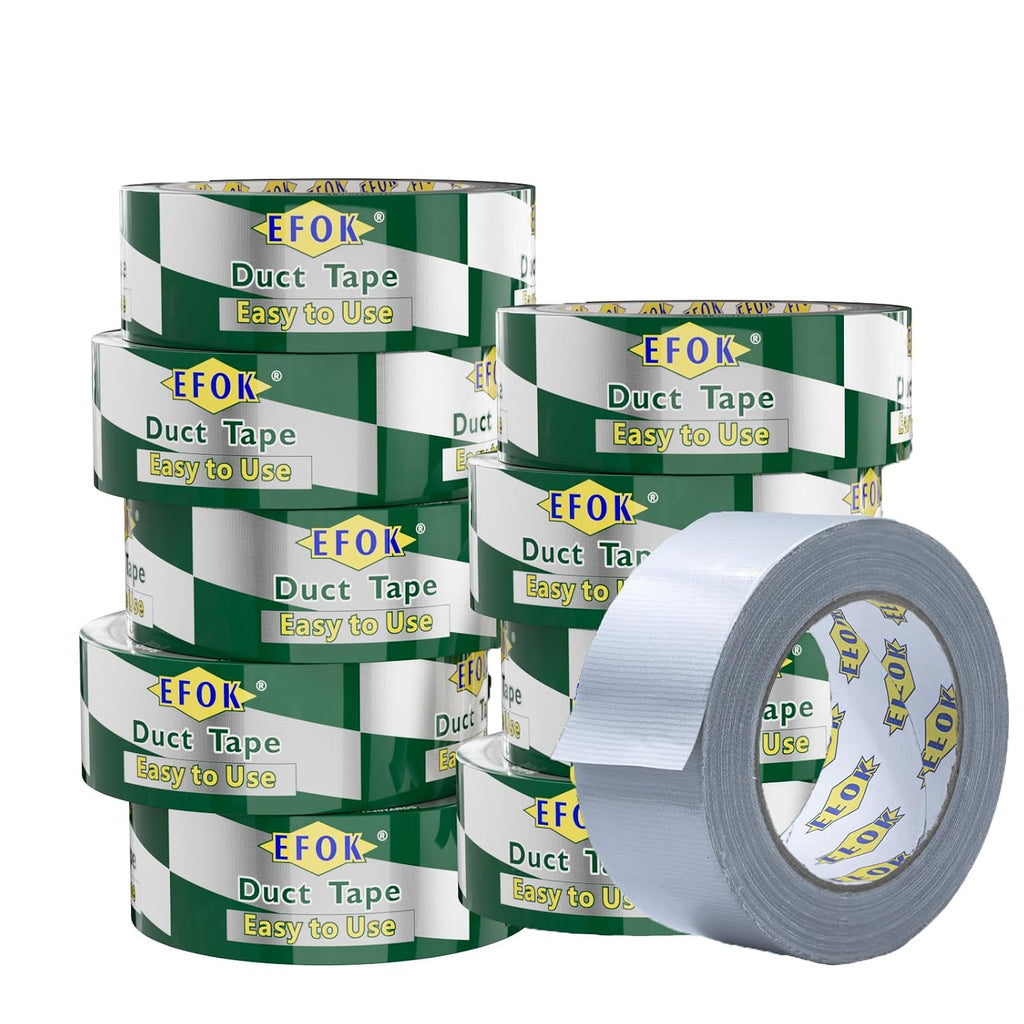 10 Pack Duct Tape Heavy Duty Waterproof Silver Bulk 1.88 Inch X 90 Ft