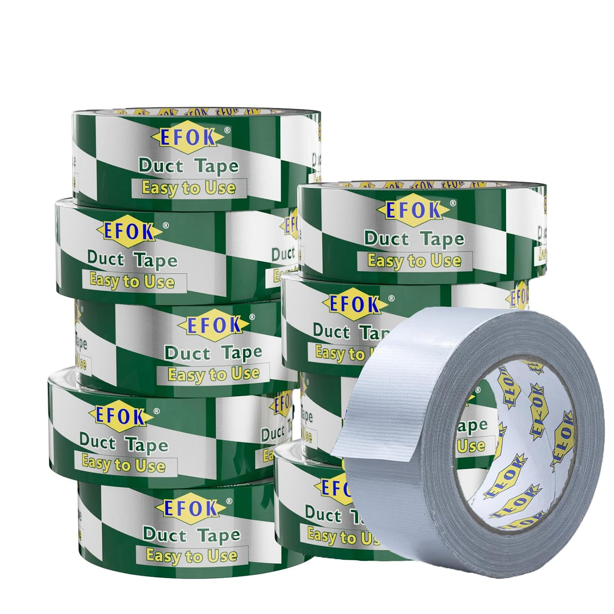 10 Pack Duct Tape Heavy Duty Waterproof Silver Bulk 1.88 Inch X 90 Ft