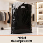 16x18 Large Plastic Shopping Bags for Small Business - Bags with Handles