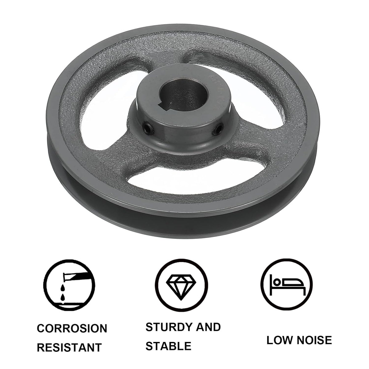 uxcell AK56-15/16 V-Belt Sheave 15/16"Bore 5.45"OD Single Groove Web Sheave
