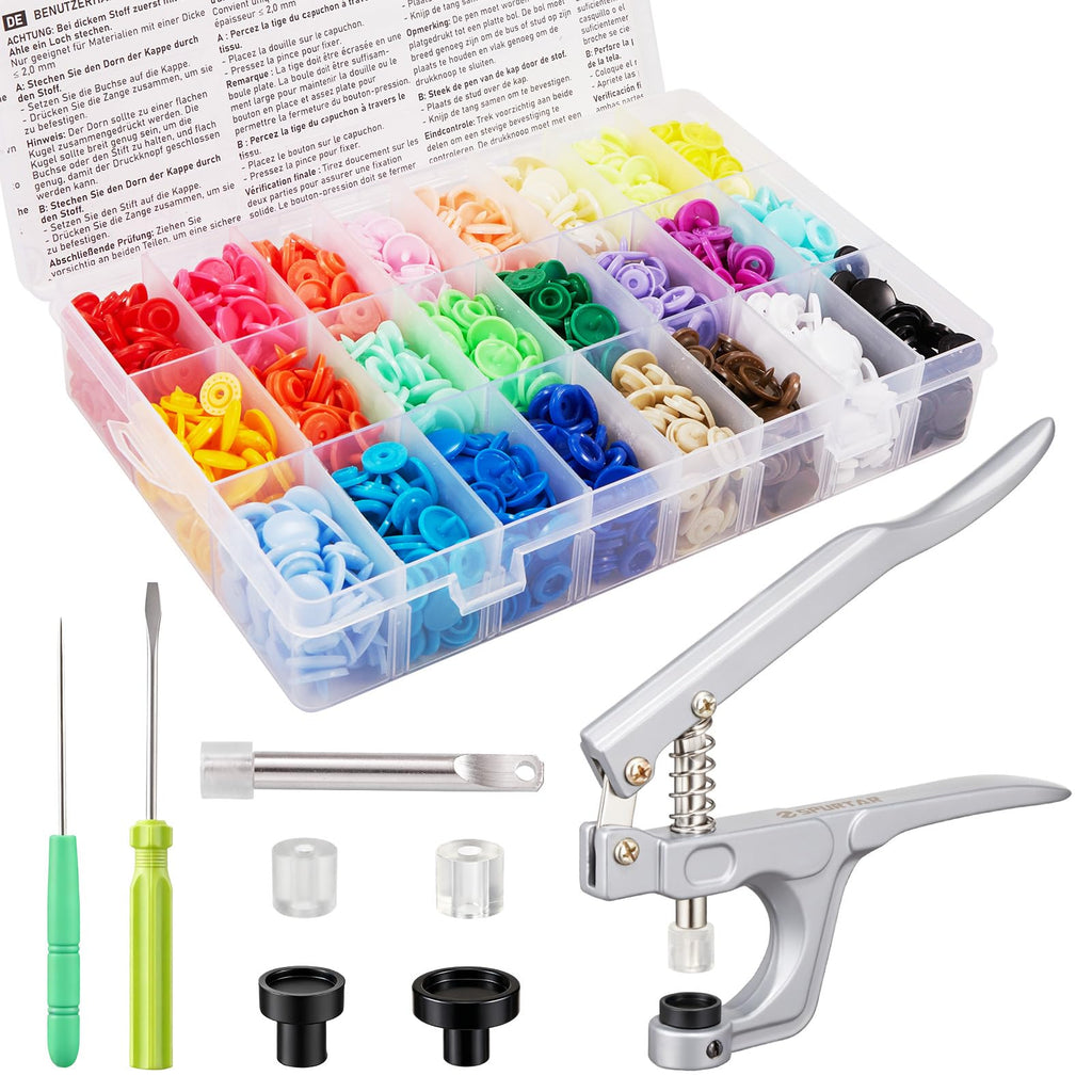T5 Snap Button Kit Snap Fasteners Kit - Single Layer Fabric Only