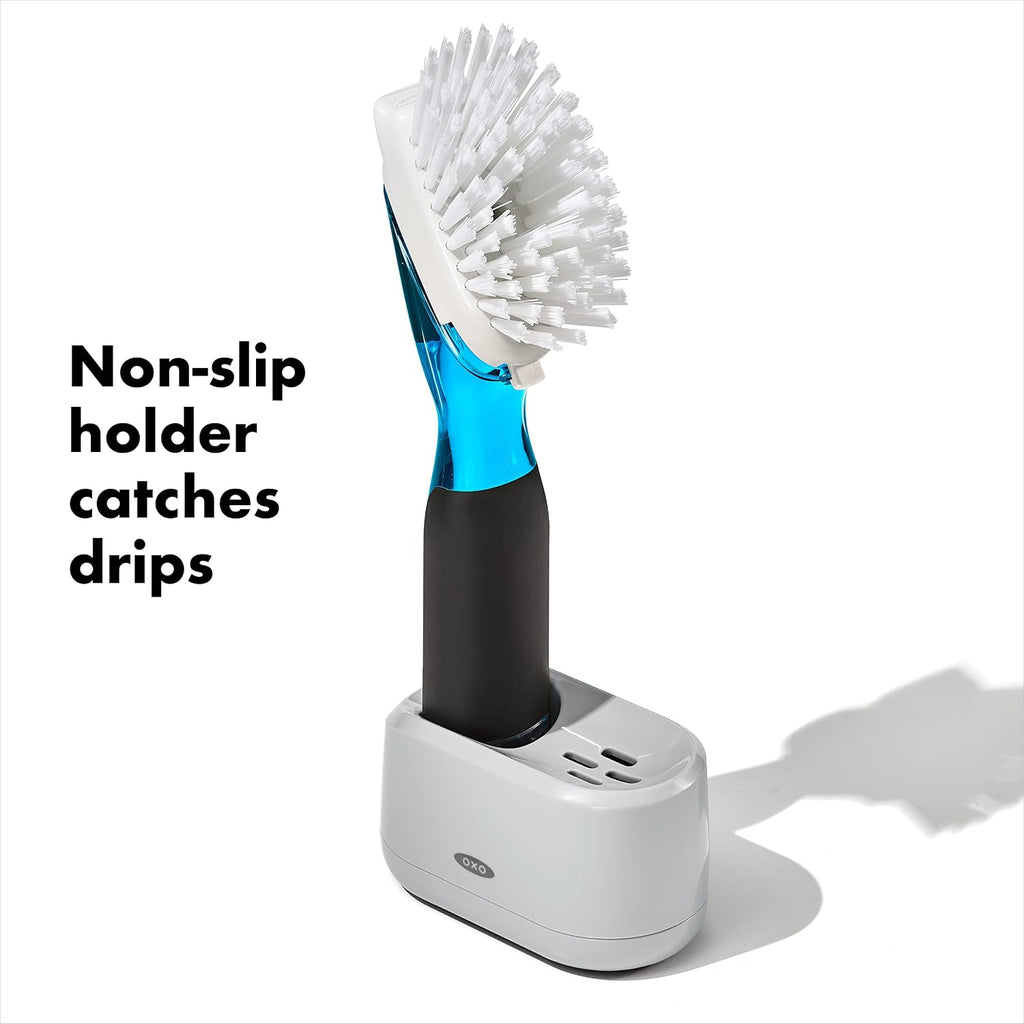Good Grips SOAP Dispensing Dish Brush Storage Set