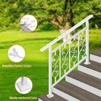 Unique Design 4 Step Hand Rails for Outdoor Steps, Adjustable