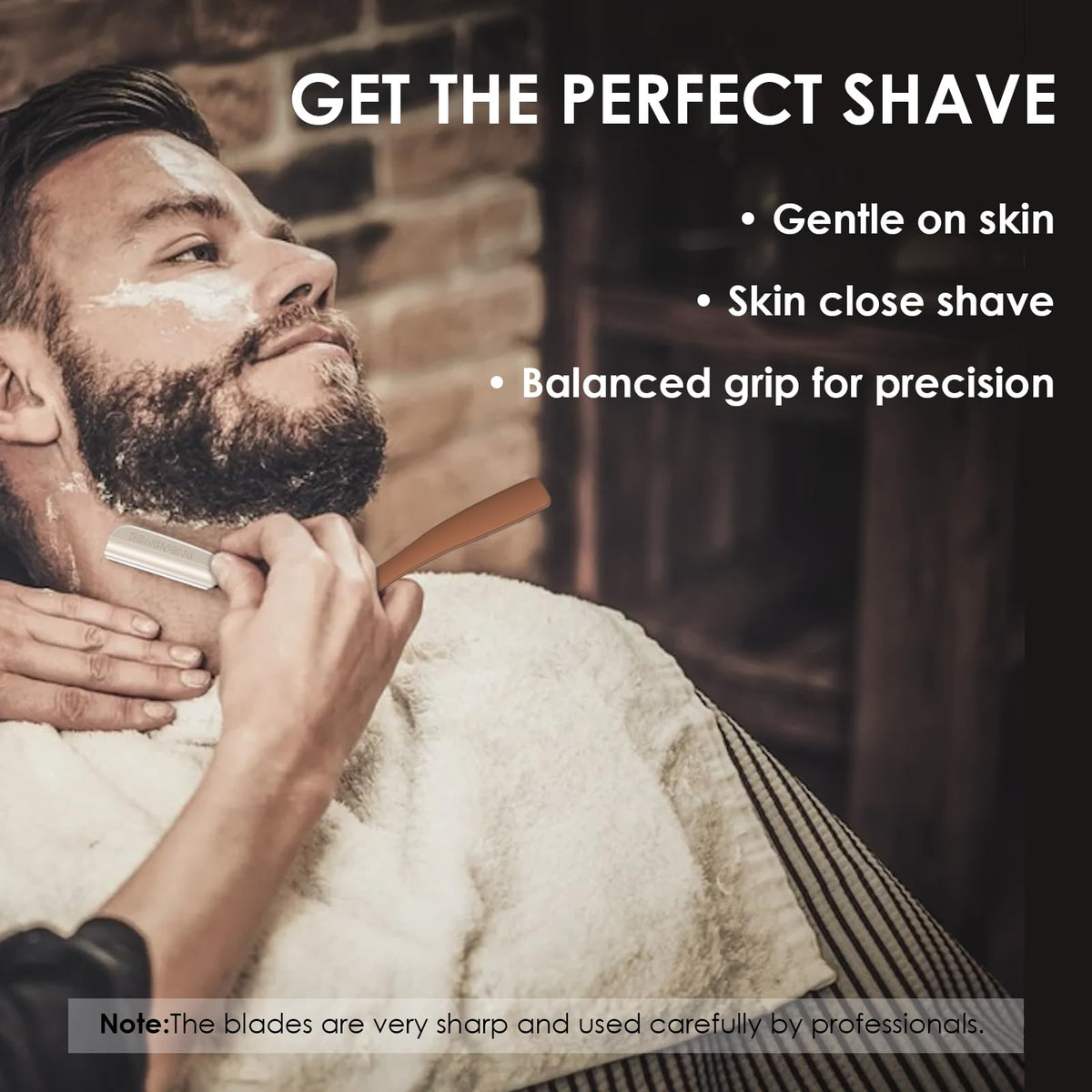 Straight Razor for Men, Edge Single Blade Shavette Shaving