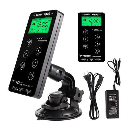 T700 Tattoo Power Supply 3-18v Professional Tattoo Power Supply Box for Coil & Rotary Tattoo Machine, 6 Preset