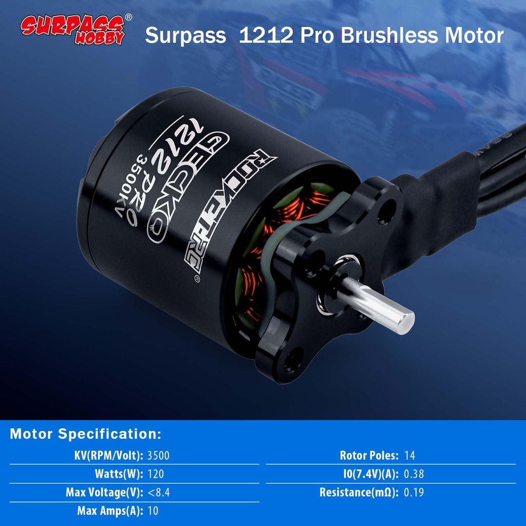 Surpass Hobby 1212 3500KV 8.4V Brushless Motor with 25A Brushless Esc Combo for 1/30 Axial SCX30