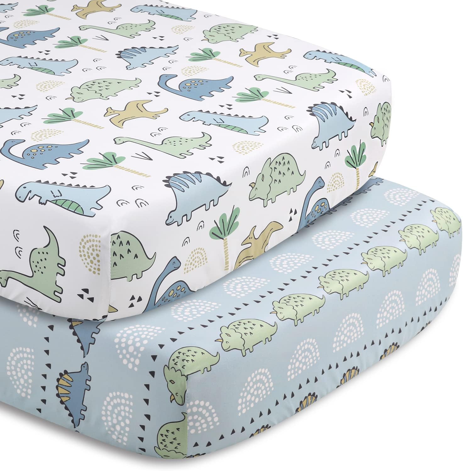 5 Piece Baby Crib Bedding Set for Boys - Newborn, Infant & Toddler Nursery Bed Set Decor with Fitted Crib Sheets