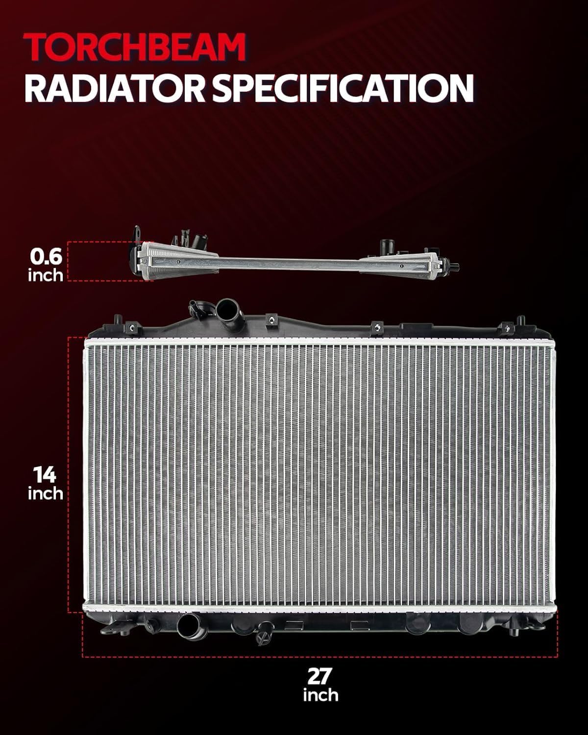 Torchbeam CU2257 Vehicle Radiators for 1999-2002 F-150 5.4L, 2003 F-150, 1999-2002 F-150 4.6L, 1999-2002 F-150 4.2L, 1999-2002 Expedition, 1999-2003 F-250 Super Duty 5.4L