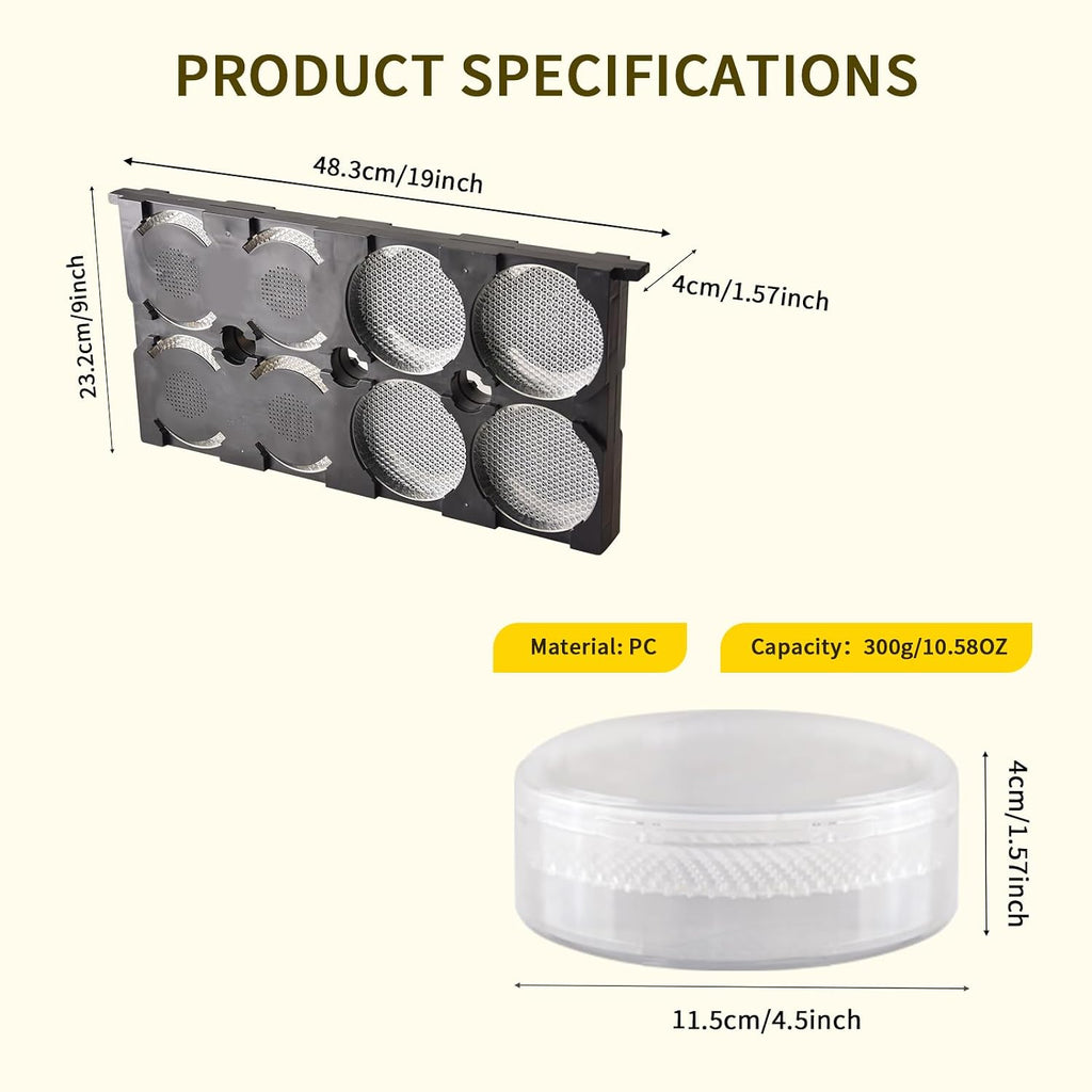 Honeycomb Frame Kit - 10 Year 5 Generation Upgraded Hive-to-Table Honey Processing Kit, Complete Langstroth Beehive