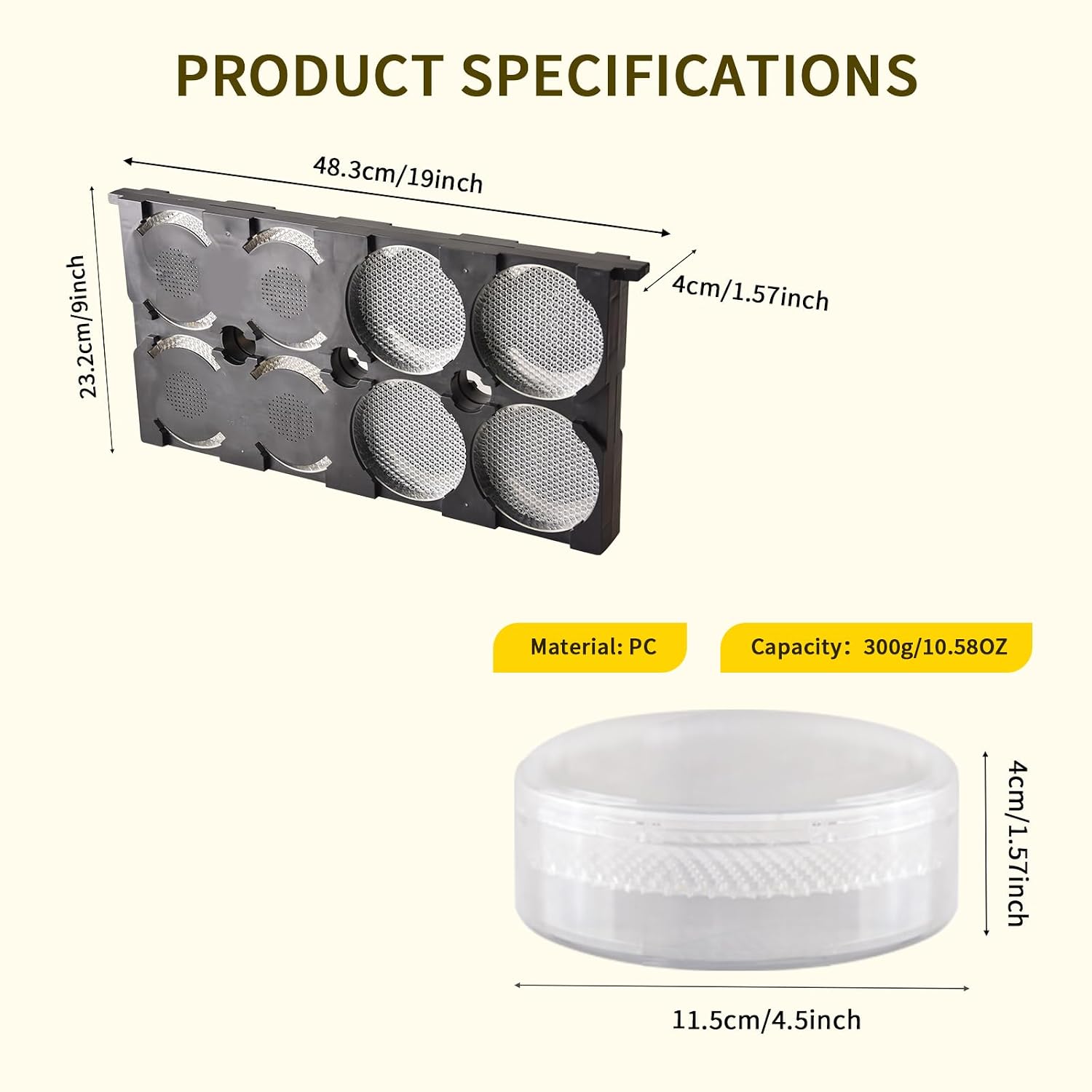 Honeycomb Frame Kit - 10 Year 5 Generation Upgraded Hive-to-Table Honey Processing Kit, Complete Langstroth Beehive