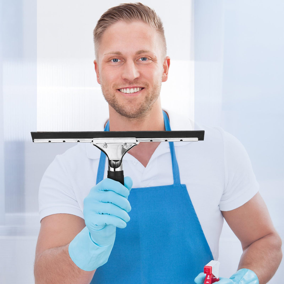6 Pcs 12'' Professional Steel Window Squeegee
