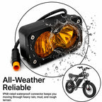 Ebike Headlight for Ridstar Q20 Q20 Lite Q20 Pro + Bracket Amber