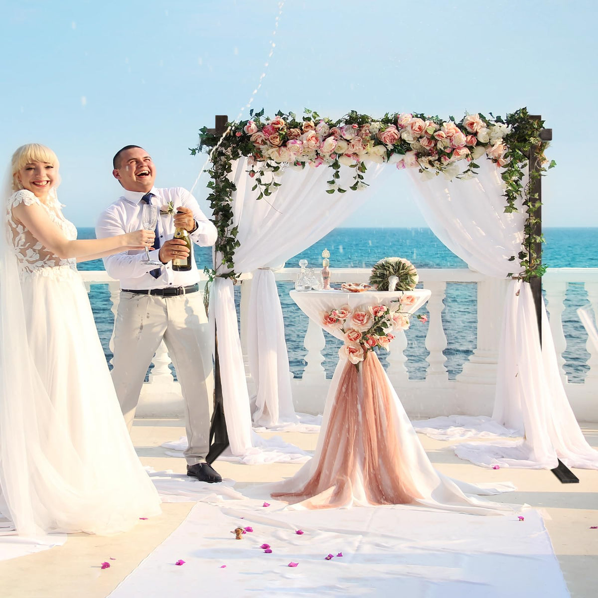 7.2FT Square Wooden Wedding Arch