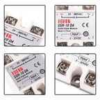 3pcs SSR-10DA Solid State Relay Single Phase Semi-Conductor Relay Module Input 3-32V DC Output 24-380V AC for Temperature Controller
