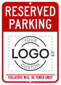 Reserved Parking Sign, Custom Parking Signs for Business, Violators Will Be Towed Away, 10x14 Inches, Rust Free .040