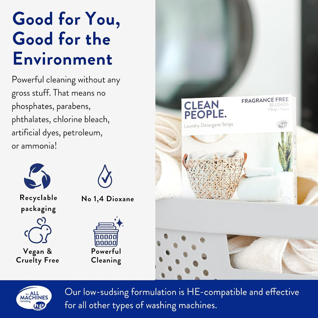 Fragrance Free Laundry Detergent Sheets - Laundry Soap - Ultra Concentrated, Recyclable Packaging, Stain Fighting
