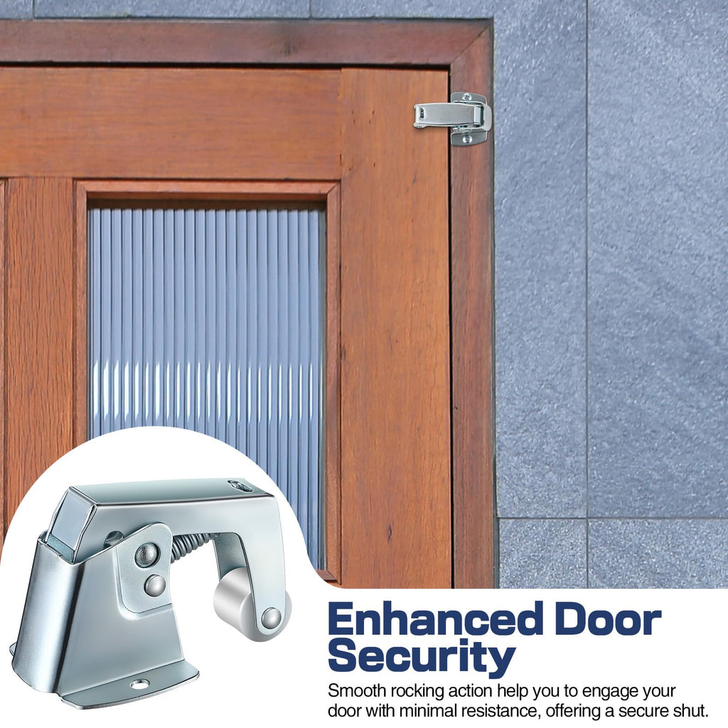 1 Pack Screen and Storm Door Catch, 1-3/4 x 1-5/8 in, Sliver