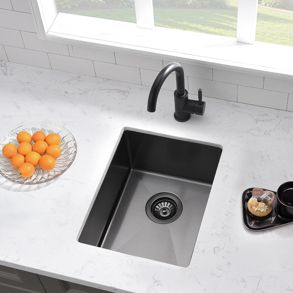 12x16 Bar Sink Undermount rv Kitchen Sink black Stainless Steel