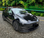 Fit 2020-2025 Tesla Model Y 3PCS Front Bumper Lip Matte Black