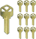 KW1 Key Blanks (10 Pack) – Premium Brass, Easily Customizable, Perfect Fit for KW1 Locks