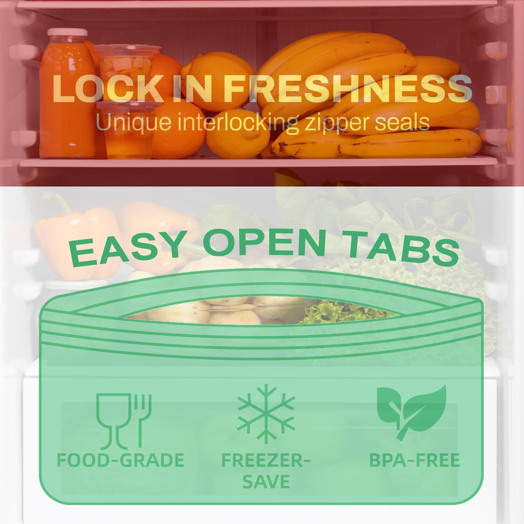 Compostable Snack Storage Zip Bags, 100 Count | 2 Mil | 6.5 IN x 3.25 IN, Freshness Easy Open Biodegradable