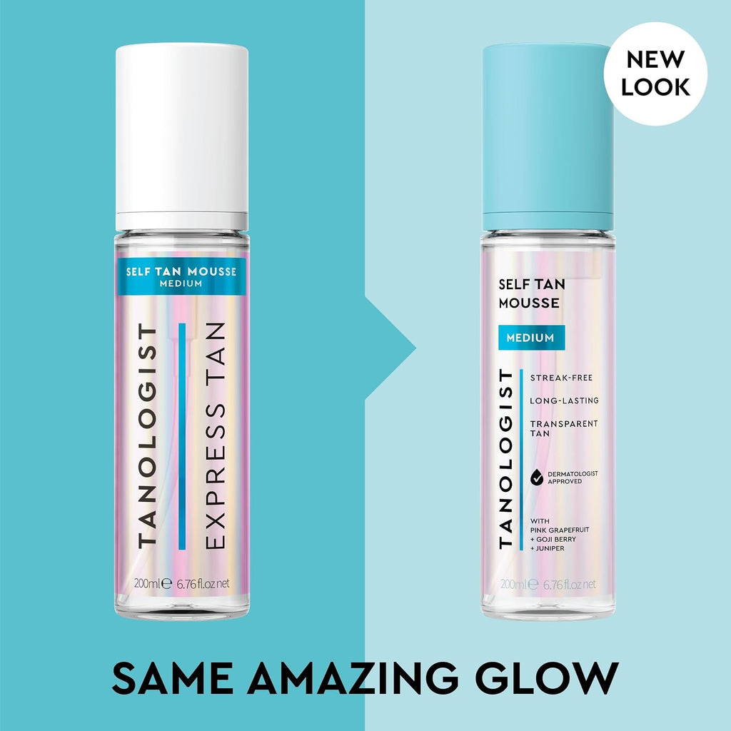 Medium Self Tan Mousse, Streak-Free, Natural Glow, 6.76 oz | Self tanner for summer, quick-dry mousse, express tan