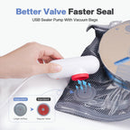 3D Printer Filament Storage Vacuum Bags with USB Pump, 30 Pack