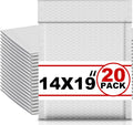 20 Pack 14 x 19'' Extra Large Bubble Mailers Padded Envelopes, White