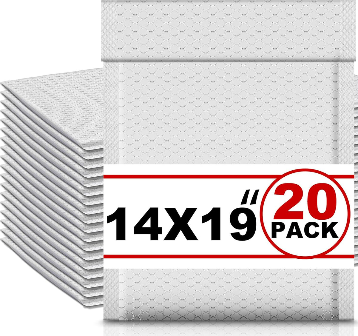 20 Pack 14 x 19'' Extra Large Bubble Mailers Padded Envelopes, White