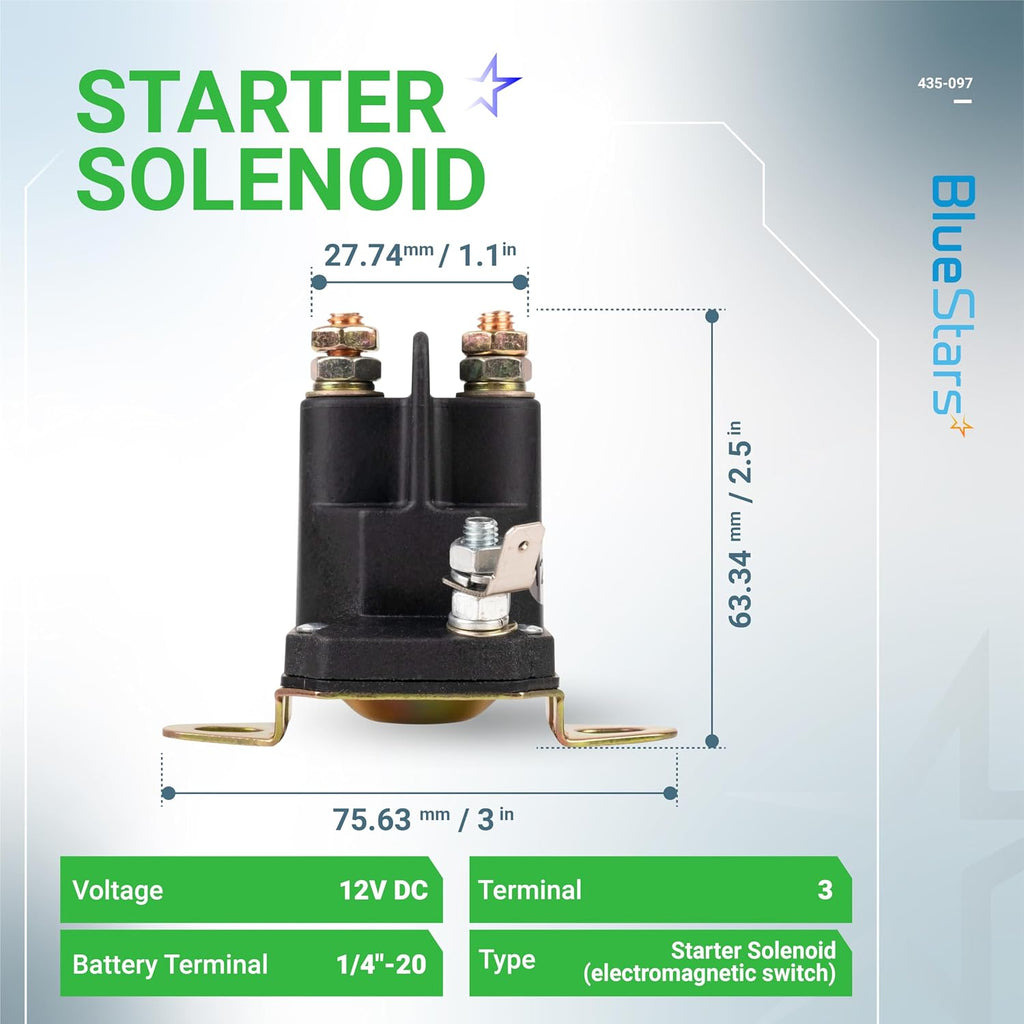 BlueStars 435-097 Starter Solenoid - for Murray 7701100MA 1002004MA