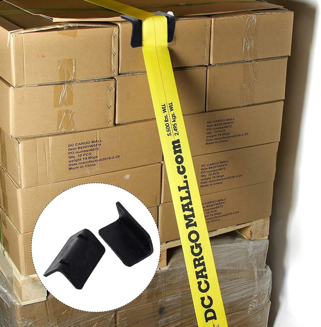 Plastic Corner Protectors 2.16X1.18 Inch Cargo Edge Guards 100 Pack Strap Corner Protector for Shipping Pallet Load