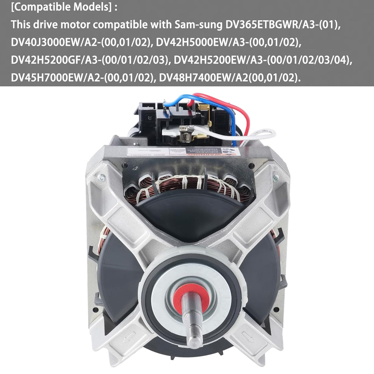 DFS270ZSEL1 Dryer Motor for Samsung DV42H5000EW/A3, DV45H7000EW/A2, DV42H5200EW/A3, DV42H5200GF/A3, DV40J3000EW/A2, DV365ETBGWR/A3, DV48H7400EW/A2, Replacement DC31-00055G.