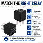 Cuttnell 4-Pack 5L3T-AA Relay 12V 20A 4-Pin