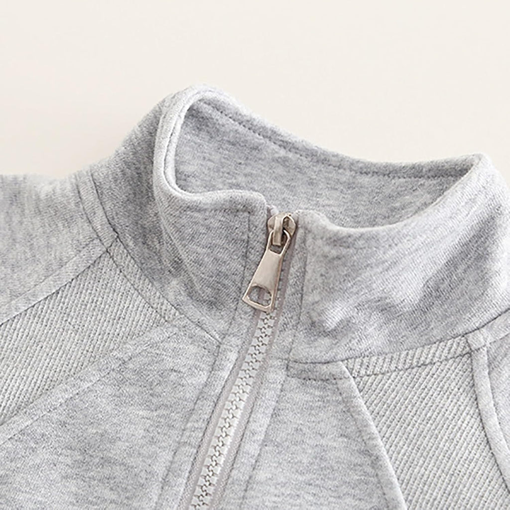Toddler Baby Boy Fall Winter Clothes Half Zip Stand Collar Sweatshirt Long Sleeve Shirt and Pants Sweatshirt for Toddler