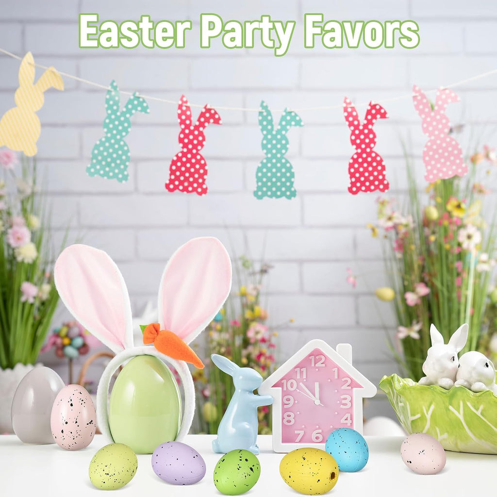 36 Pcs Easter Speckled Eggs Small Plastic Speckled Eggs Mini Decorative for DIY Crafts Easter Basket Stuffer Party