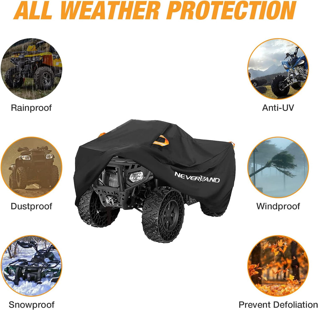 ATV Cover Waterproof Heavy Duty 4 Wheeler Cover for Honda XXXL | ATV Covers Waterproof Outdoor Heavy Duty Quad Cover