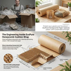 Honeycomb Packing Paper 20"x295' Eco-Friendly for Moving
