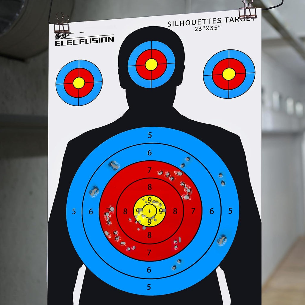 Silhouette Shooting Targets, 23X35 inch Paper Targets for Shooting Range, Suitable for Indoor/Outdoor Range Use with