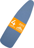 Ironing Board Cover and Pad | 100% Cotton Cover with Padding Standard Size with Aluminum Coating | Heat-Reflective