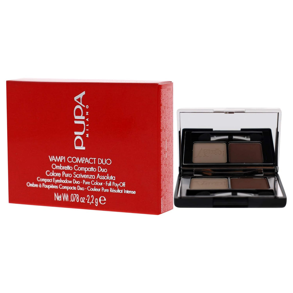 Vamp! Compact Duo Eyeshadow - Adjustable Coverage And Great Blendability - High Concentration Of Pigments - Texture