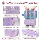 Clear Backpack for School - 17 inch Heavy Duty Bookbag, Purple