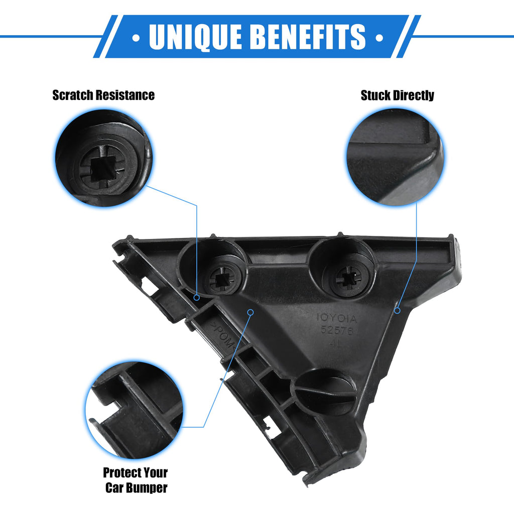 VekAuto 1 Pair Bumper Mounting Support Bracket Compatible for Toyota Camry 2007-2011, Left Right Bumper Retainer Set Plastic Black