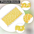 12 Yards Yellow Sequin Trim Sequins Beaded Strip Rick Rack Wave Gimp Woven Trim Metallic Glitter Ric Rac Braid